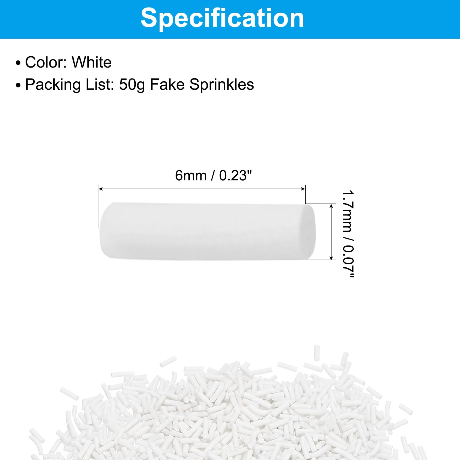 PATIKIL Fake Streusel, 100g – Polymer Clay, Für DIY, Nageldesign, Deko (Grün)