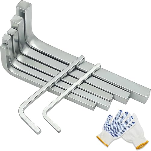 Juego de llaves cuadradas de cabeza cuadrada en forma de L, juego de llaves cuadradas de acero al cromo vanadio destornilladores de cabeza cuadrada