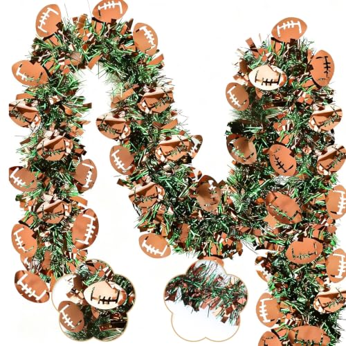 4Pcs Football Tinsel Garland Glitter Vine with Rugby for Football Party