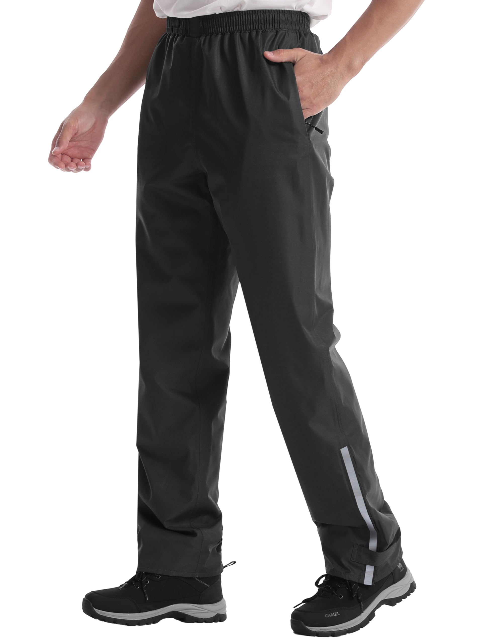 Coutyuyi Regenhose für Herren wasserdichte Leichte Winddichte Outdoorhose zum Wandern Camping Golf