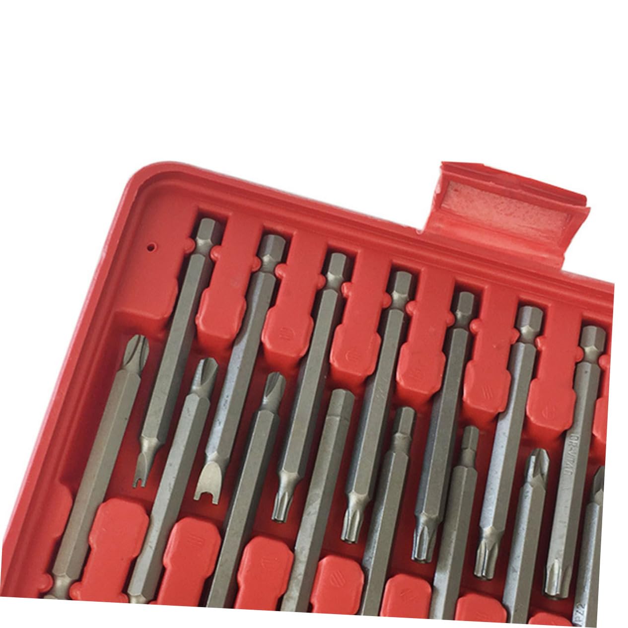 UPKOCH Ensemble D'embouts de Tournevis 98 Pièces en Acier avec Boîte de Rangement Rouge, Multi-spécifications, Facile à Utiliser pour Réparation et Bricolage