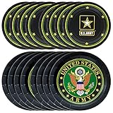 Havercamp US Army Party Plates Bundle | Dinner & Dessert Plates | Great for Law Enforcement Party, Retirement, Veterans Day, Soldiers Reunion