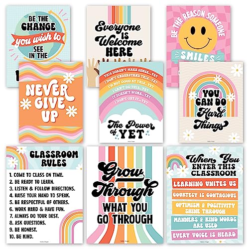 Affiches de motivation salle de classe décoration durable pour école primaire et collège