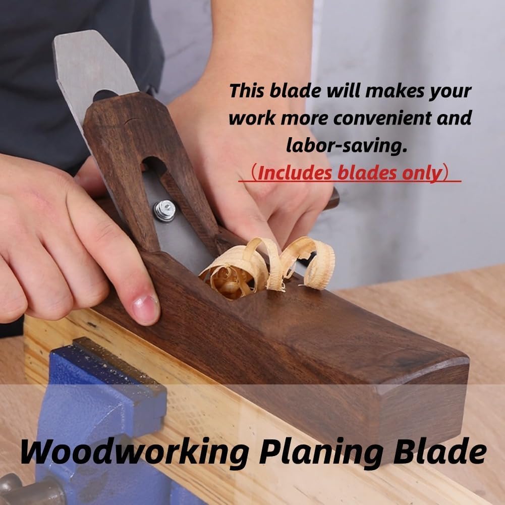 Lama per pialla a mano HSS, lama per piallatrice manuale, pialla in legno ad alta velocità in acciaio per utensili legno con lama pialla (44 mm)
