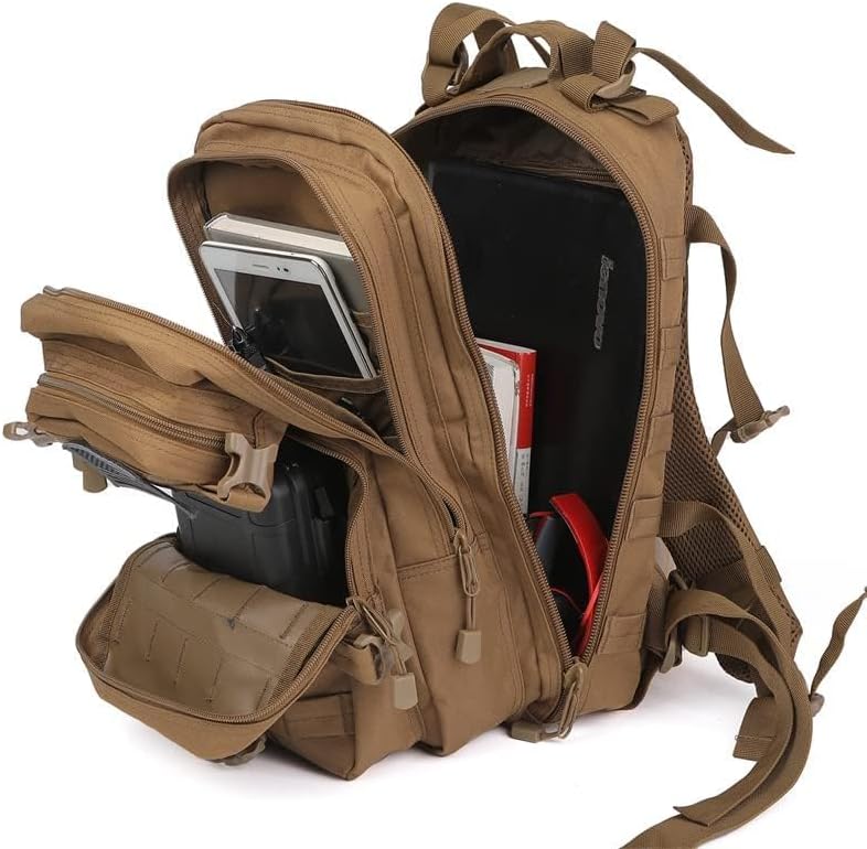 Small 30L Assault Backpack Military Tactical Backpack Tactical Bag for Outdoor Hiking Camping Travel (Coyote) - Image 8