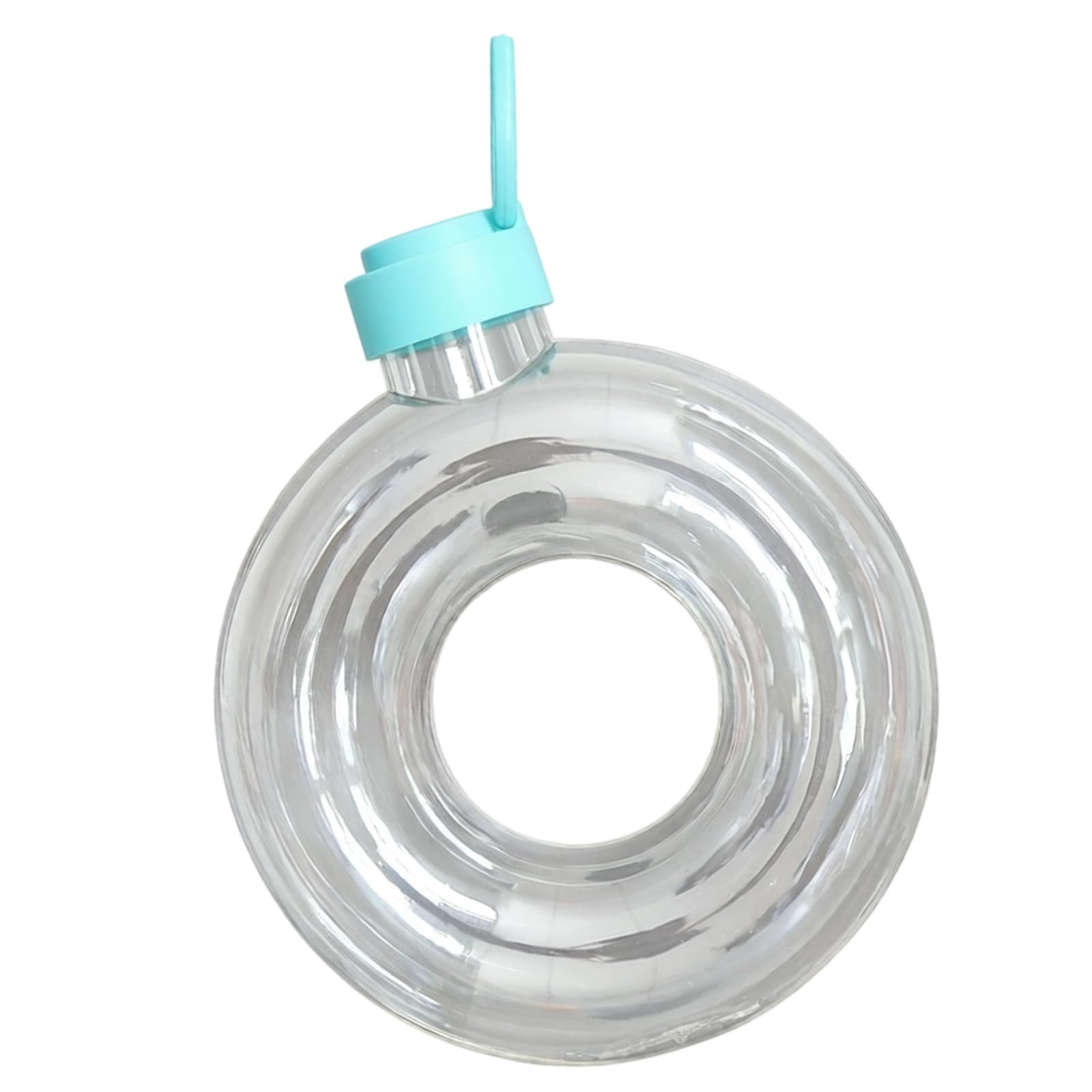 ZBIianxer Water Carrying Bottle with Wrist Attachments Doughnuts Shape Drinkware for Picnics Parties and Everyday Use Hand Carry Drink Container