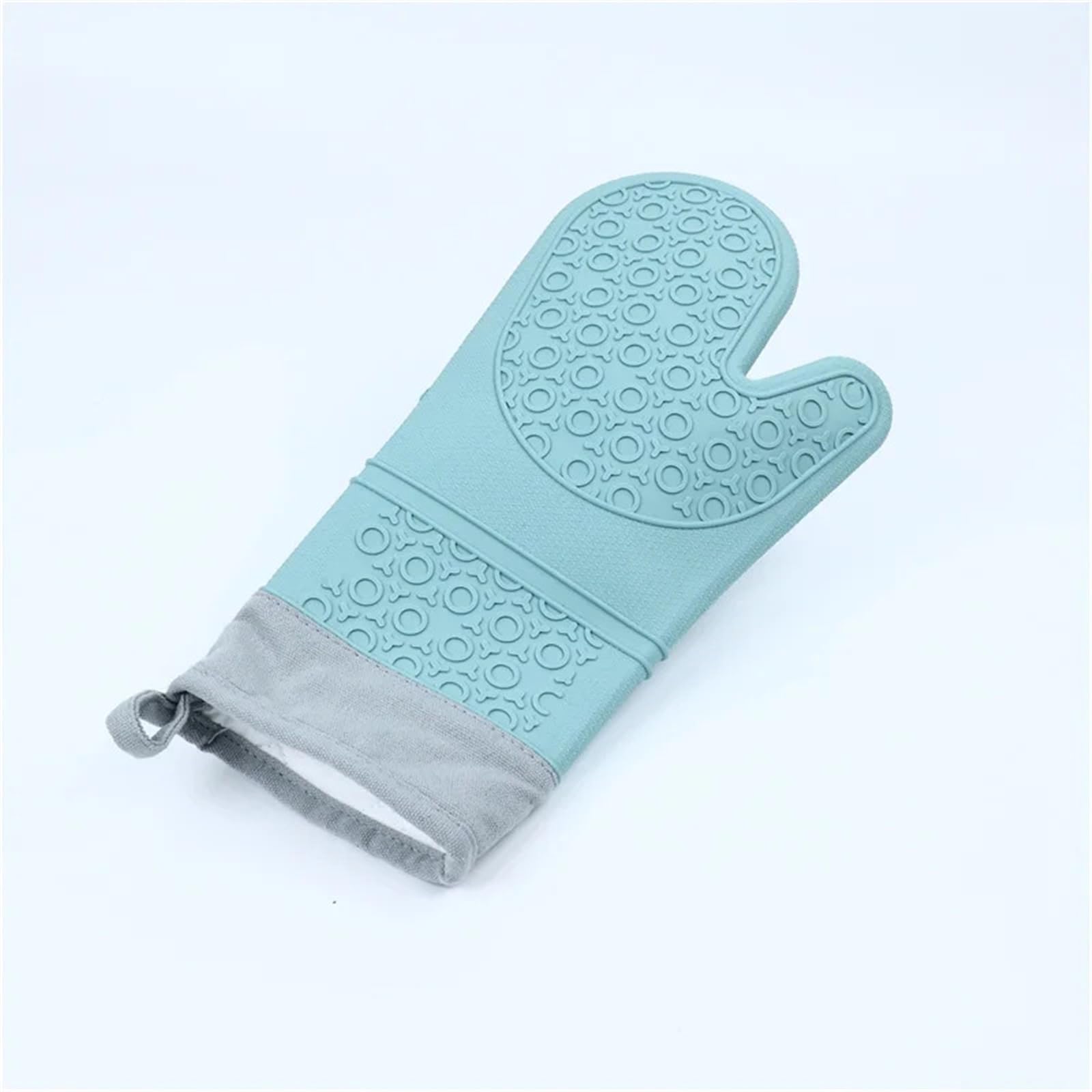 MRKU Gants de Cuisine en Silicone antidérapants et résistants à la Chaleur, Doublure Douce en Polyester, imperméables, Longs, Flexibles et épais.