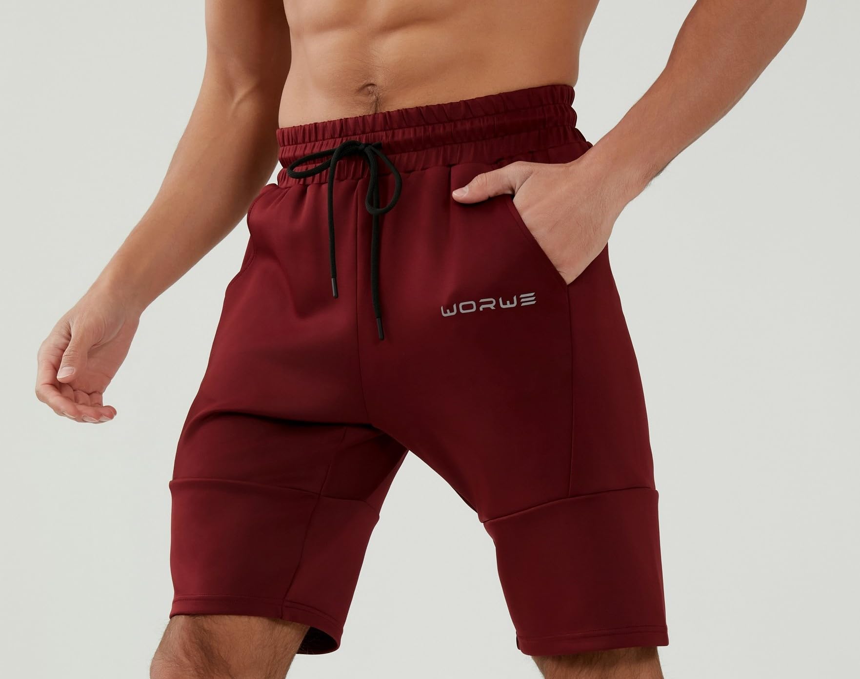 Pantaloni Corti Uomo Cerniera Laterale Moda Sportiva Fitness Asciugatura Rapida ranspirabile