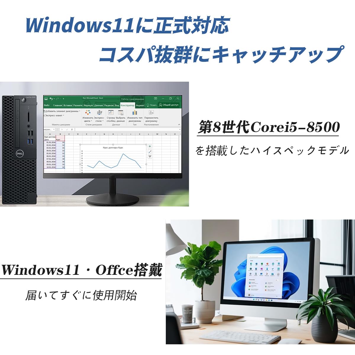 DELL OptiPlex 3060 デスクトップパソコン　MSオフィス添付 楽天市場】DELL OptiPlex 3060 SFF 第八世代Core-i5 RAM:8GB