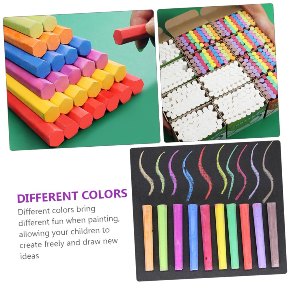 Craies Sans Poussière Hexagonales Pour Tableau Noir, Lot De 3 Boîtes Colorées, Écriture Fluide, Usage Scolaire Et Maison