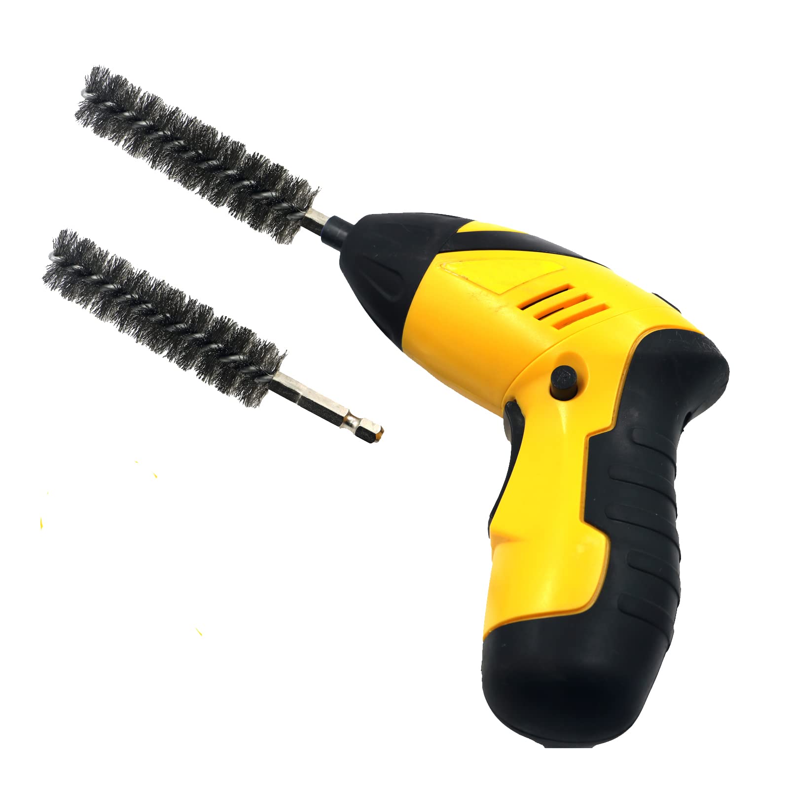12PCS 1/4" Hex Shank Stainless Steel Bore Cleaning Brushes Set For Power Drill