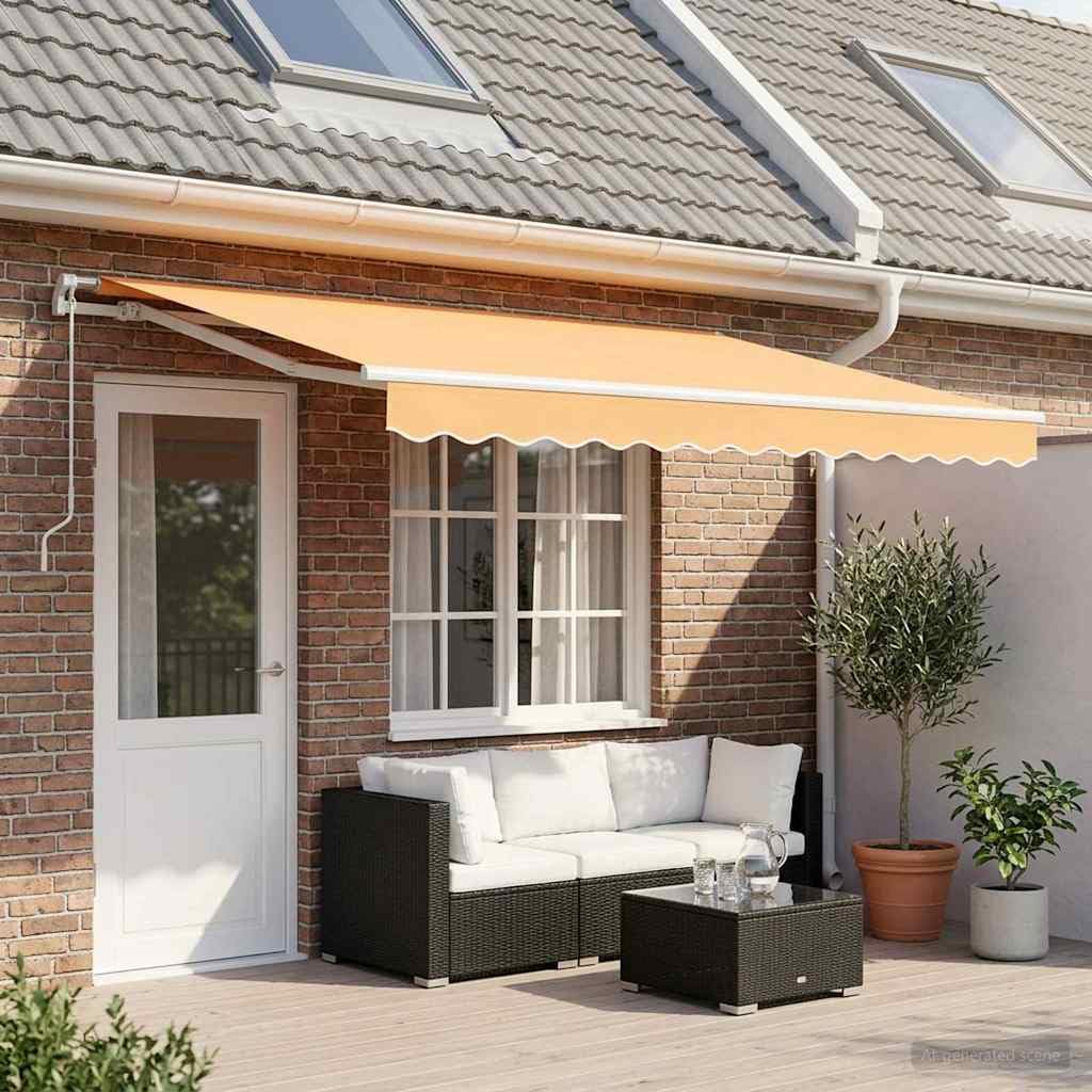 Tenda da sole manuale, 4,5 x 3 m, con braccio articolato, per