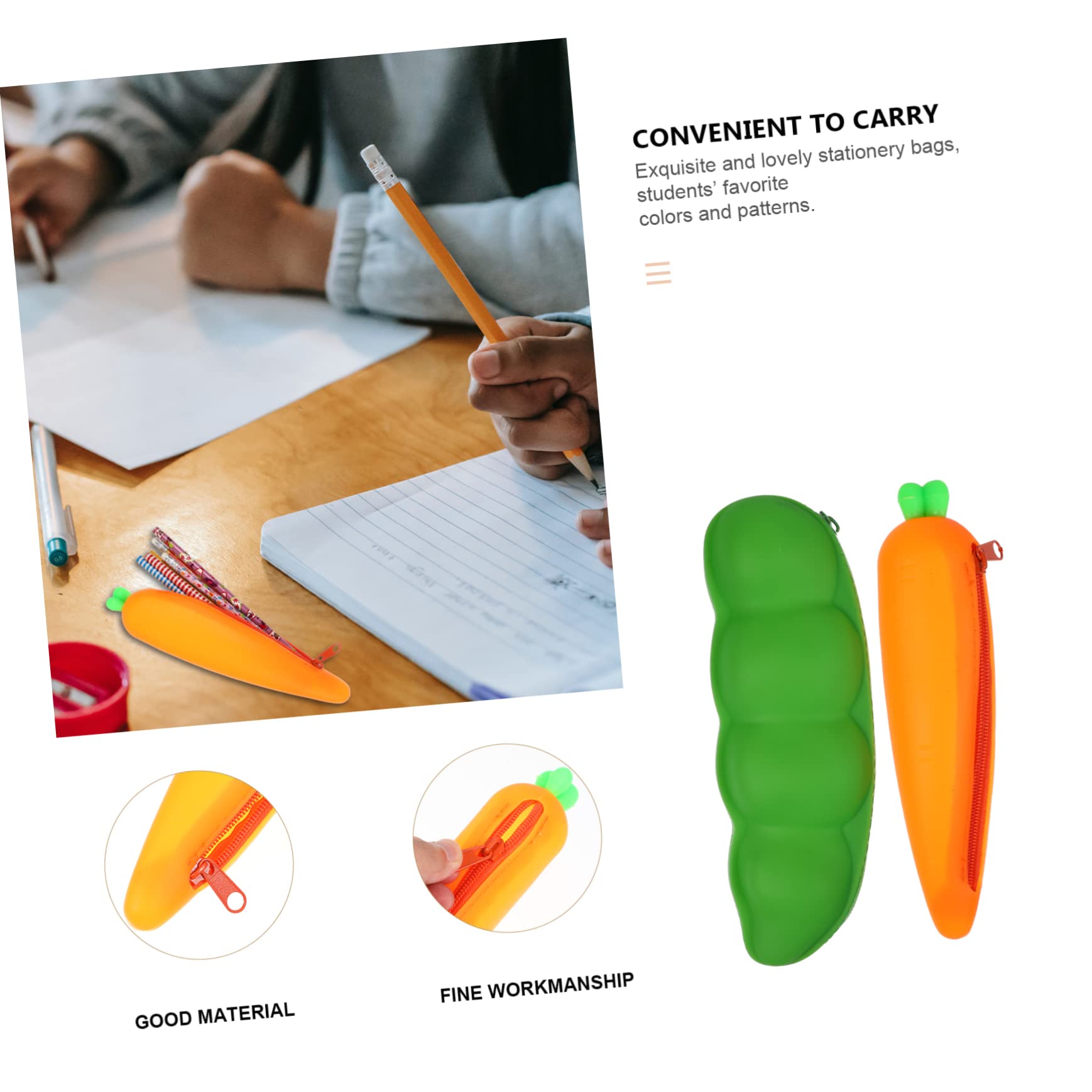 STOBOK 6pezzi Astuccio Portapenne Silicone Organizzatore Per Cancelleria Capacità Per Scuola