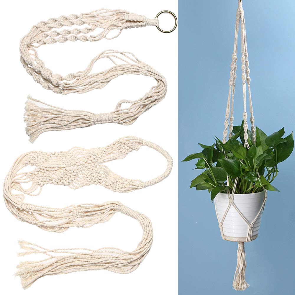 4 mm 200M Cordel de Algodón Cotton Twine Hilo Macramé Trenzada de Algodón Natural para DIY Artesanía Hecha a Mano Craft Cuerda Manualidades