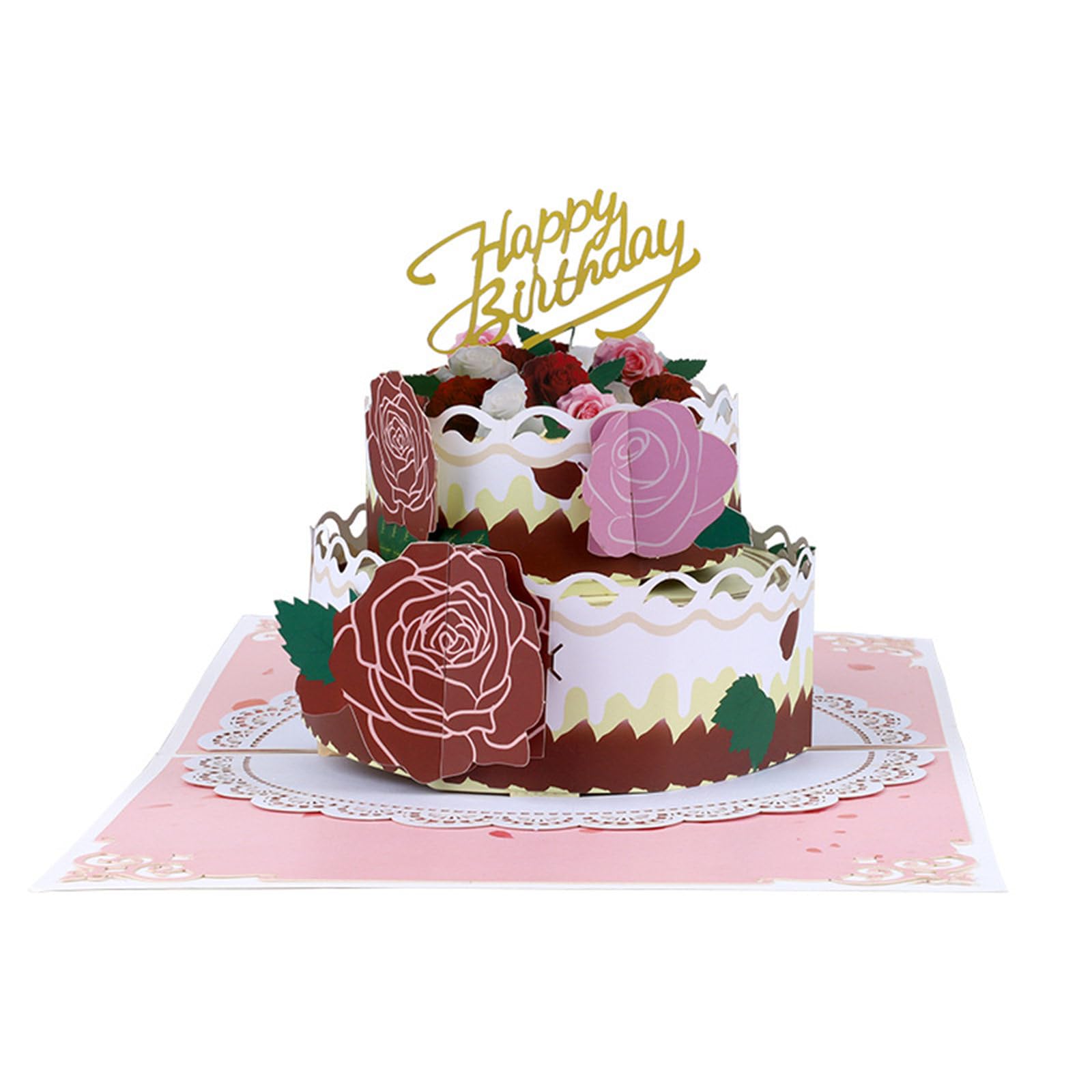 Jazuaiao Premium 3D Greeting Card Individualized Greeting Card for Birthdays and Anniversaries Handcrafted with Craft Paper Artistic Birthday