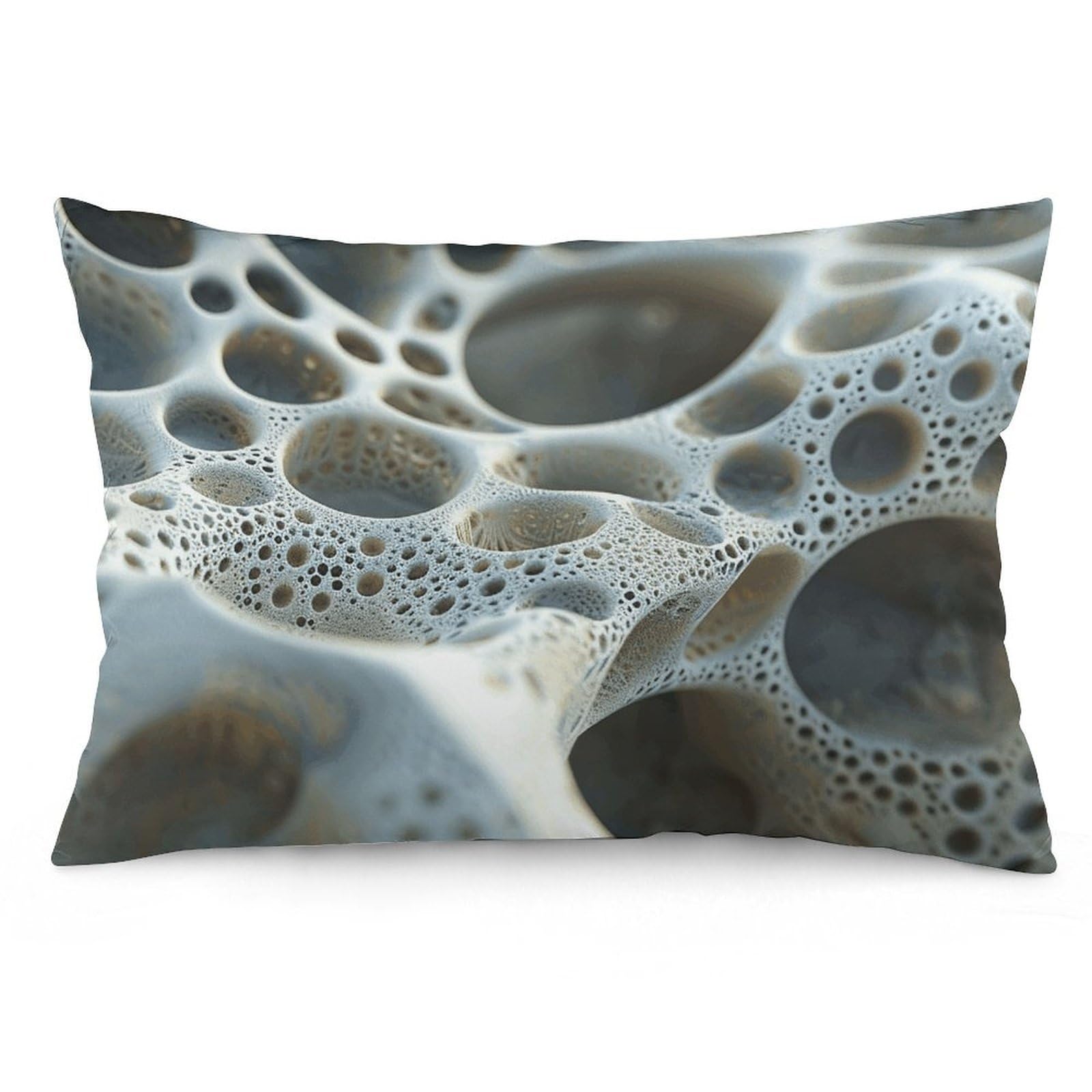 2 Pack Pillow Cases for Hair and Skin, Soft Breathable Pillow Case Covers with Hidden Zipper, Image with Holes Pillowcase 16 "x24 Pillow Covers for Sleeping Gift