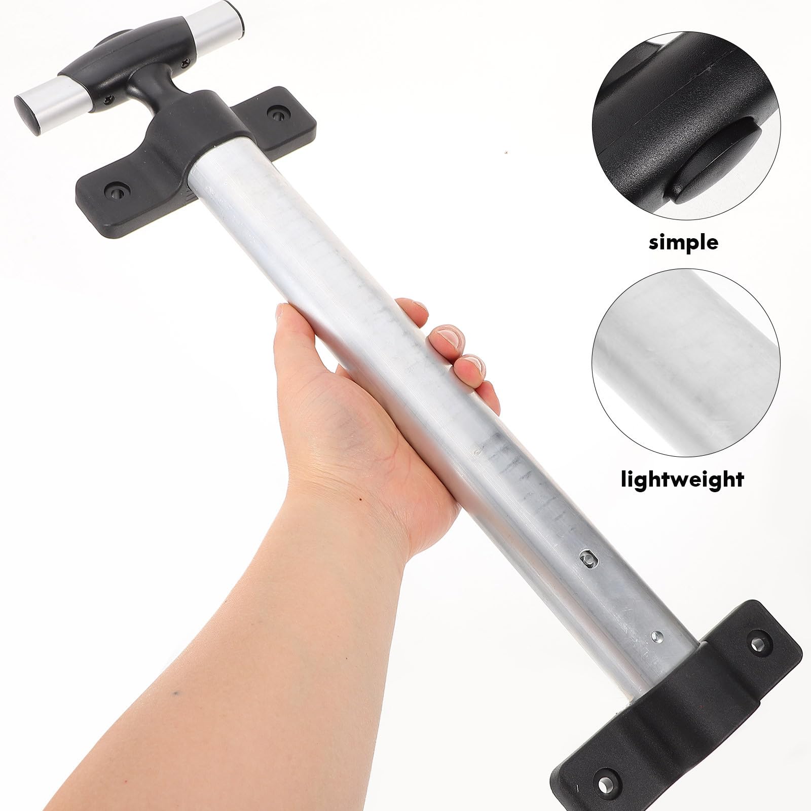 Holibanna Varilla Telescópica para Maleta de Aluminio Plata, Accesorio Versátil y Fácil de Transportar para Aventuras al Aire Libre, Pack de 2 Piezas