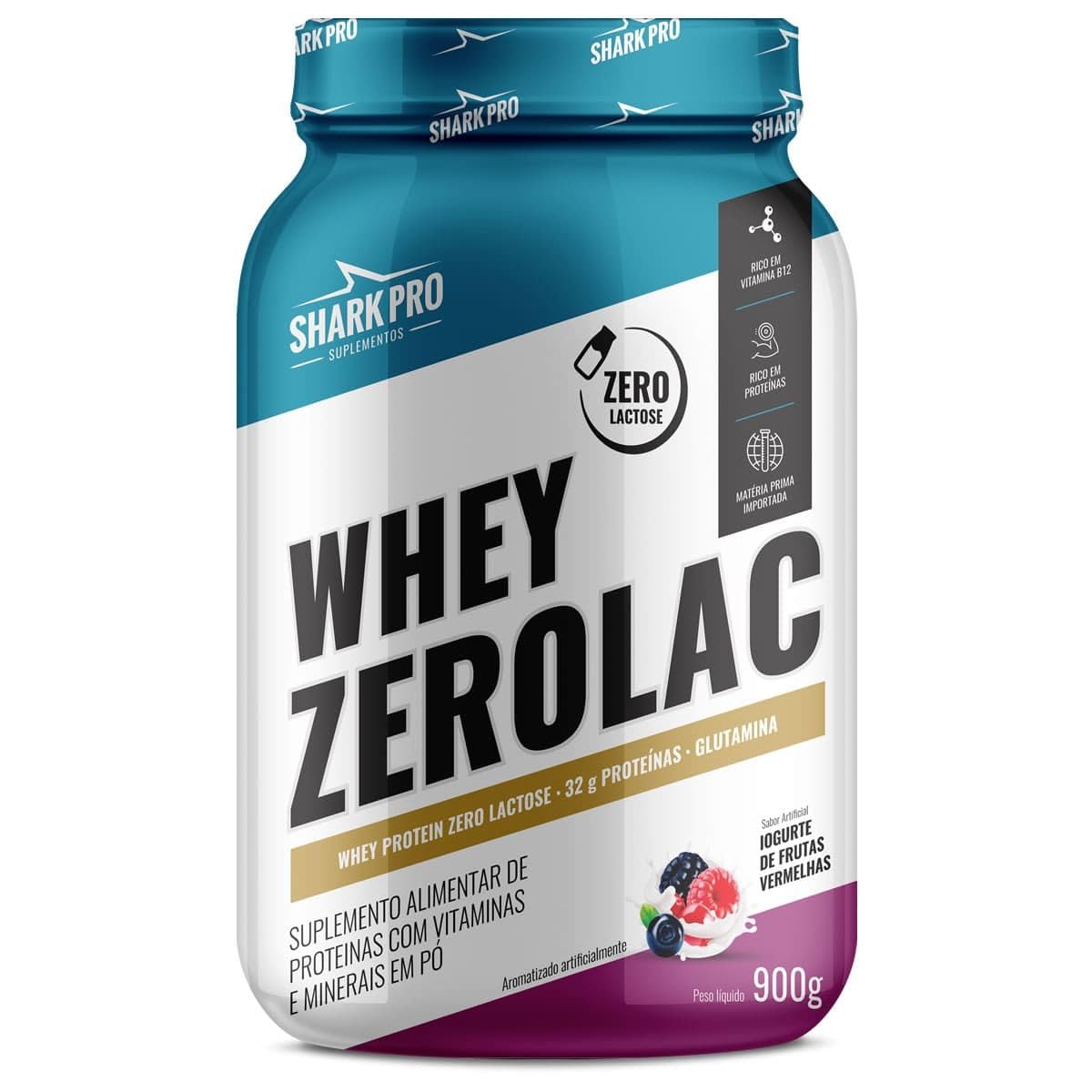 100% WHEY ZEROLAC IOGURTE FRUTAS VERMELHAS 900G | Amazon.com.br
