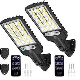 Mini Luminária Solar Poste Rua Parede Refletor 108 Cob Luz Branco frio Prova Da Água Sensor De Movimento Com 3 funções (2)