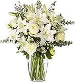 From You Flowers - With All Our Sympathy Lily Arrangement with Glass Vase | Fresh Flower Bouquets for Birthday, Anniversary, Get Well or Celebration