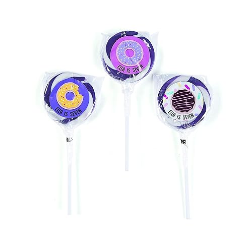 Paletas personalizadas con forma de remolino, comestibles, 24 piezas