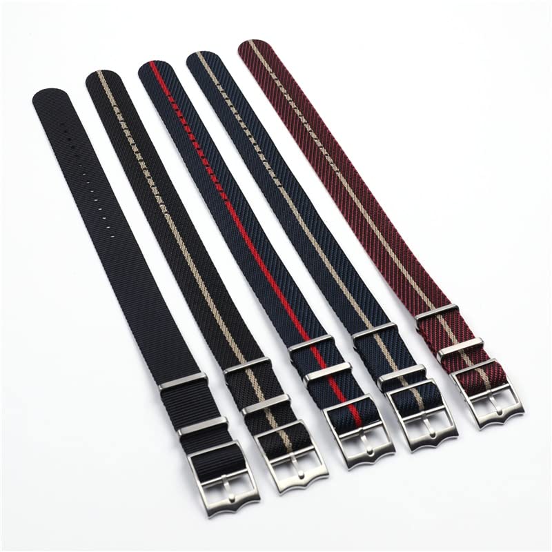 20 mm, 22 mm, di alta qualità, Nato Zulu, cinturino di ricambio per cinturino regolabile Tudor, fibbia ad ardiglione (colore 3 bracciale, dimensioni: 20 mm)