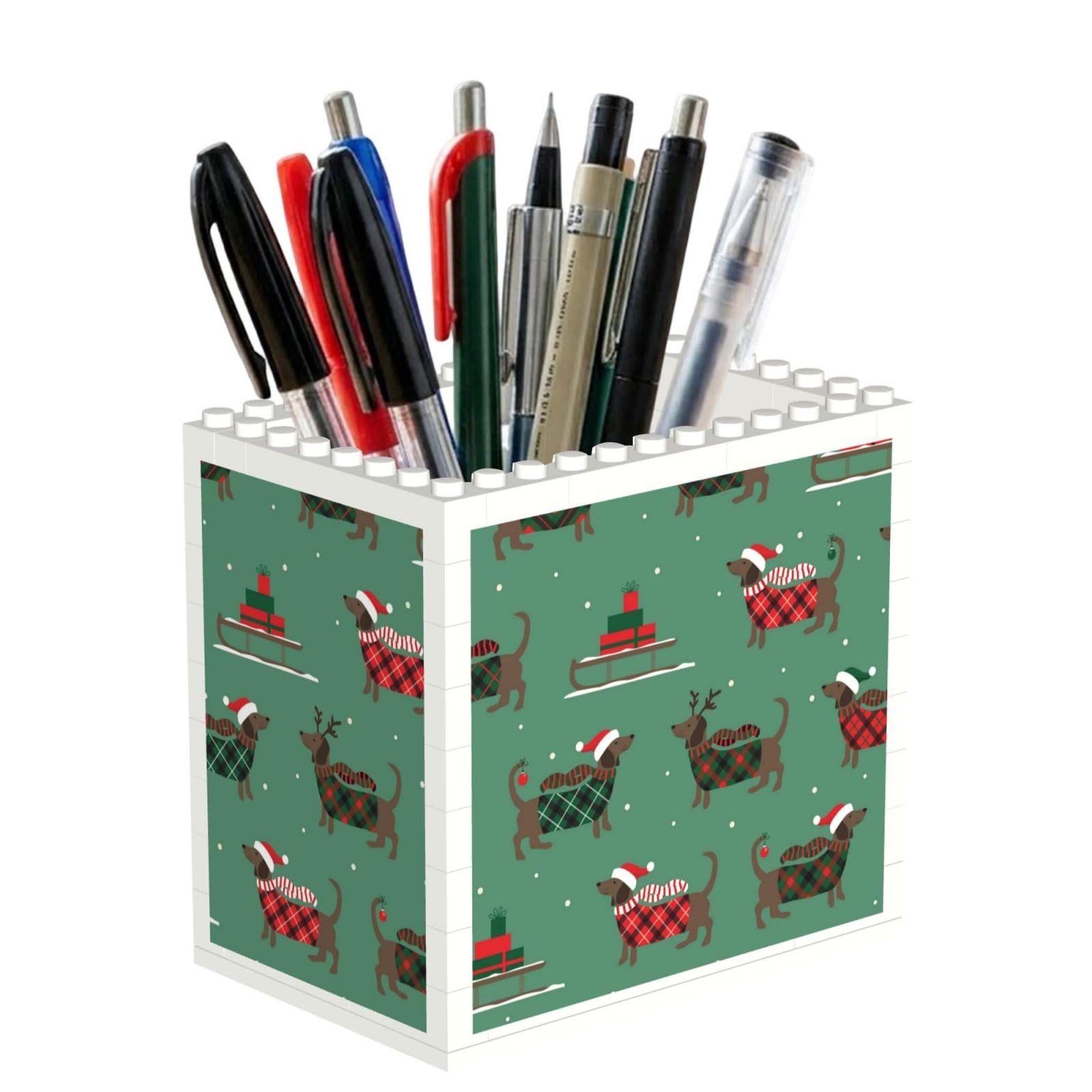 Poadnly Dachshund, Pen Pot Pencil Holder for Office Home School, Compact Desk Organiser for Office Stationery
