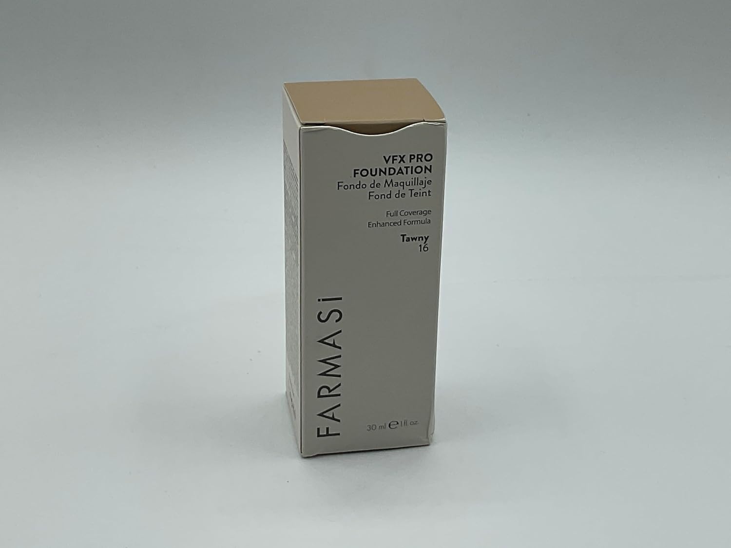 FARMASi Vfx Pro Foundation, Full Coverage Liquid Cream, Lightweight Long Lasting Coverage, Breathable Skin Moisturizer with Color True Matte Blending, Face Makeup, 1 fl. oz / 30 ml - C16