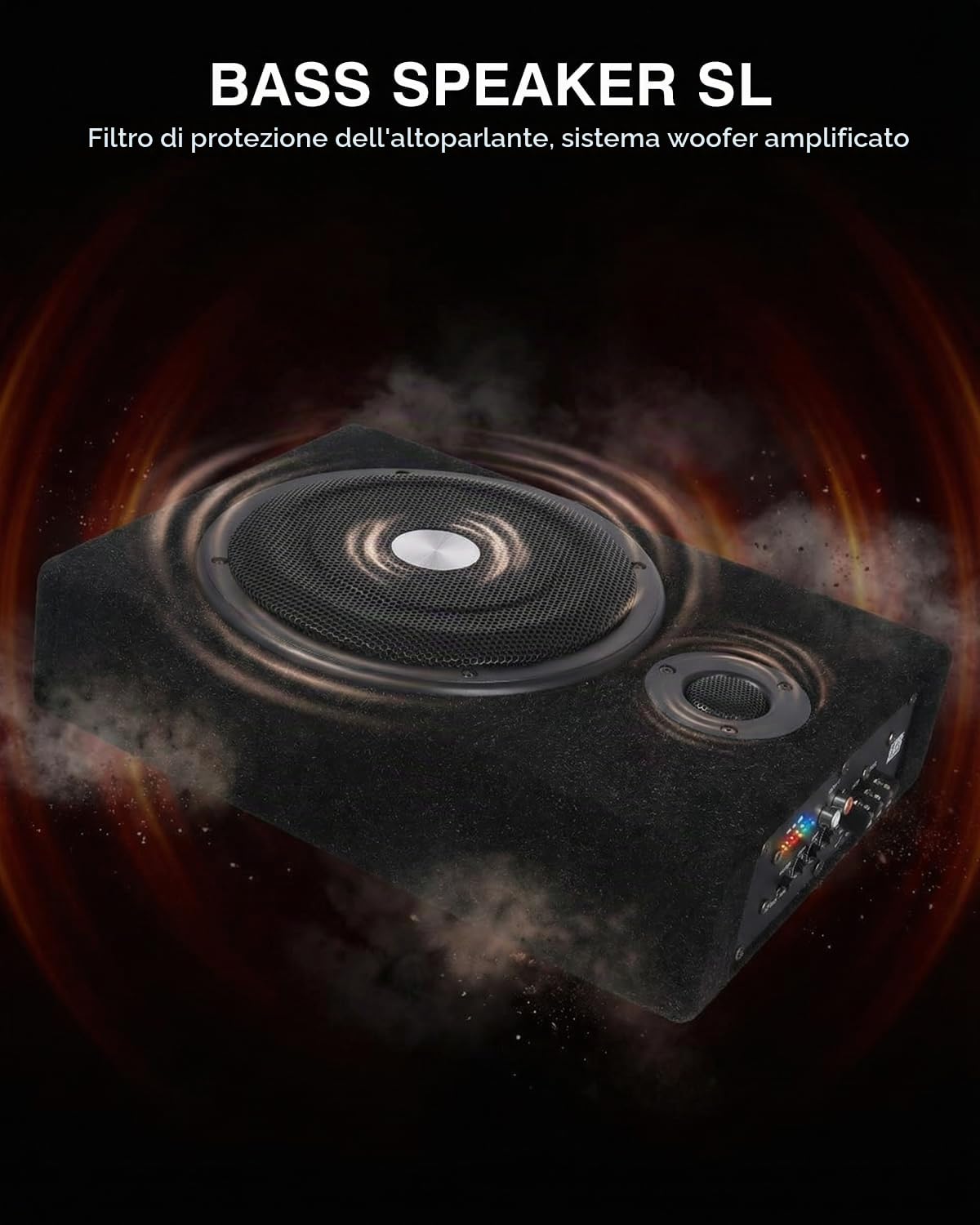 Subwoofer Attivo Sottosedile 8 Pollici 600W, Ultrapiatto