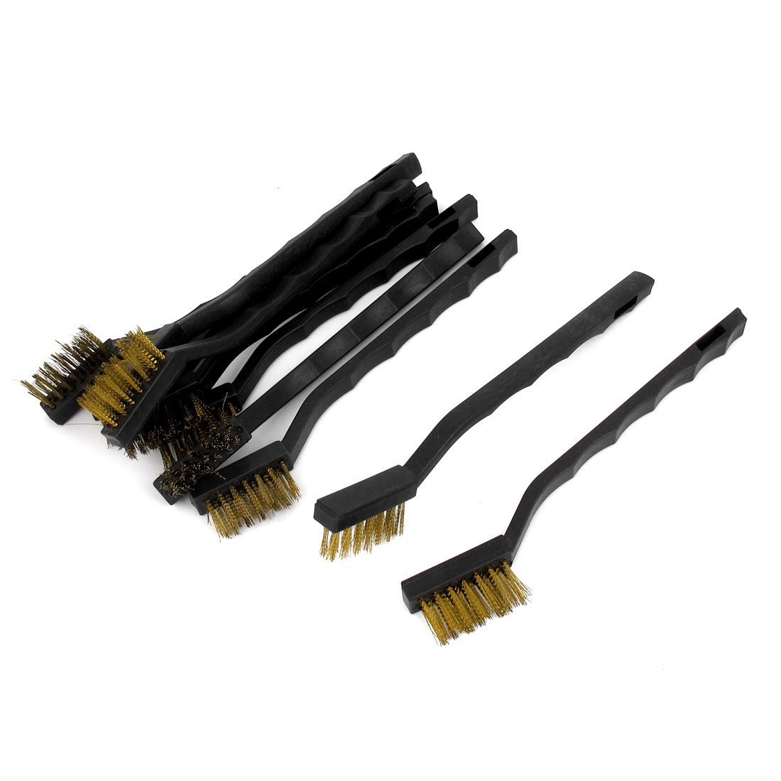 Aexit Black Plastic Handle Brass Wire Cleaning Brush 10pcs (bb109efdac247aa5d9d68a6a5bae5d37)
