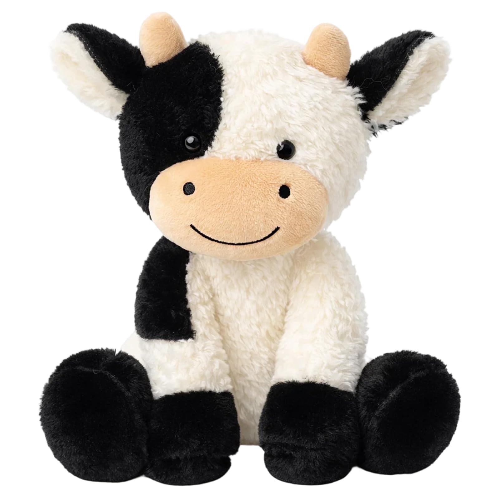 WNXBFO Cow Teddy Plush Toy, Cute Cow Plush for Decor and Comfort, Soft Cow Toy Companion for Bedtime and Play, Adorable Stuffed Animal （22 cm ）