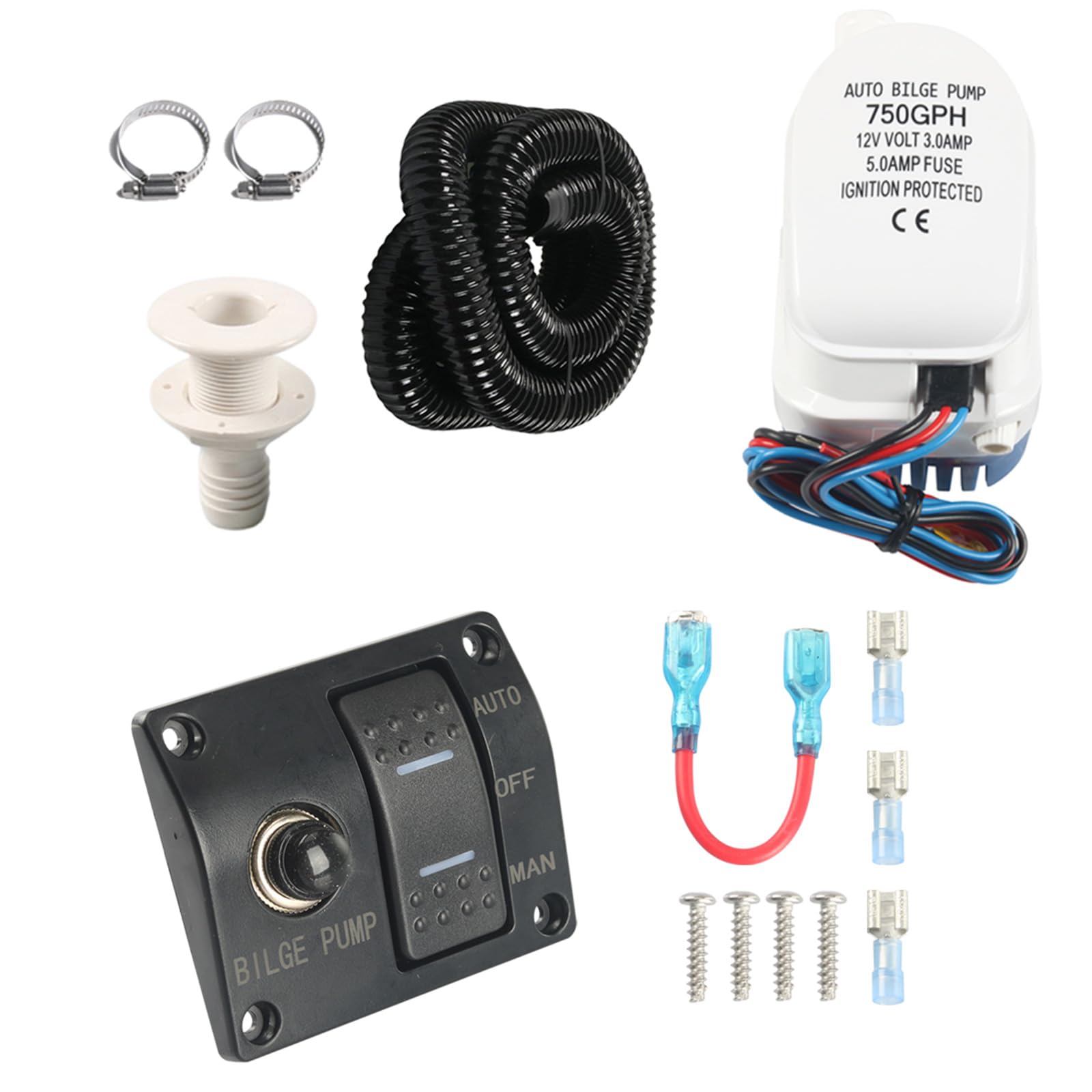 Speed Automatic Bilge Pumps 750GPH 1100GPH with Auto Sensors for Sailboats Yachts and Small Boats Boat Bilge Pumps