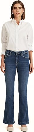 Mavi Womens Sydney High Rise Wide Leg Pants