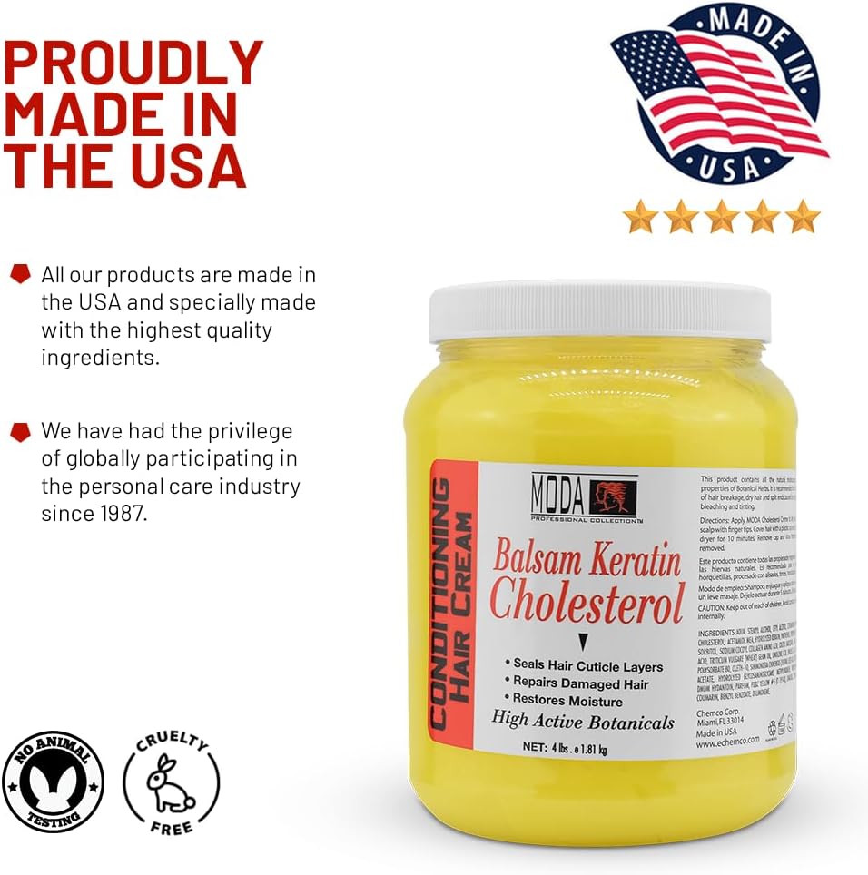 MODA Professional Deep Conditioning Hair Treatment for Salon-Grade Hair Restoration & Hospitality Amenity | 6 Actives. Max Repair. Bulk Value. | Intensive Hair Repair & Restored Vitality, 64 Oz Gallon