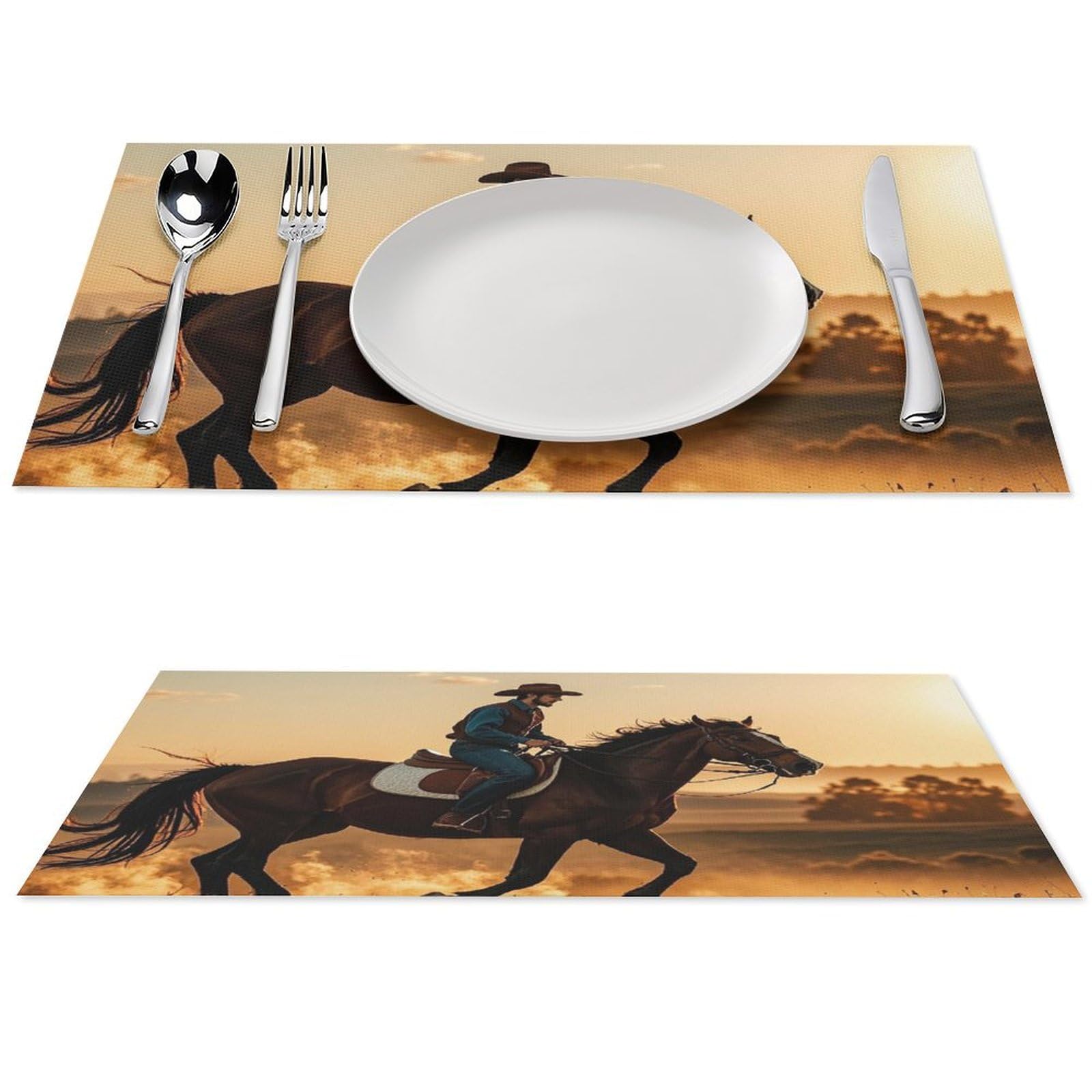 Tapis de table en vinyle tissé durable de qualité supérieure