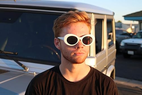 Miniatura 6 de Lentes de sol ovaladas estilo retro atractivo montura gruesa modelo Kurt Cobain blanco