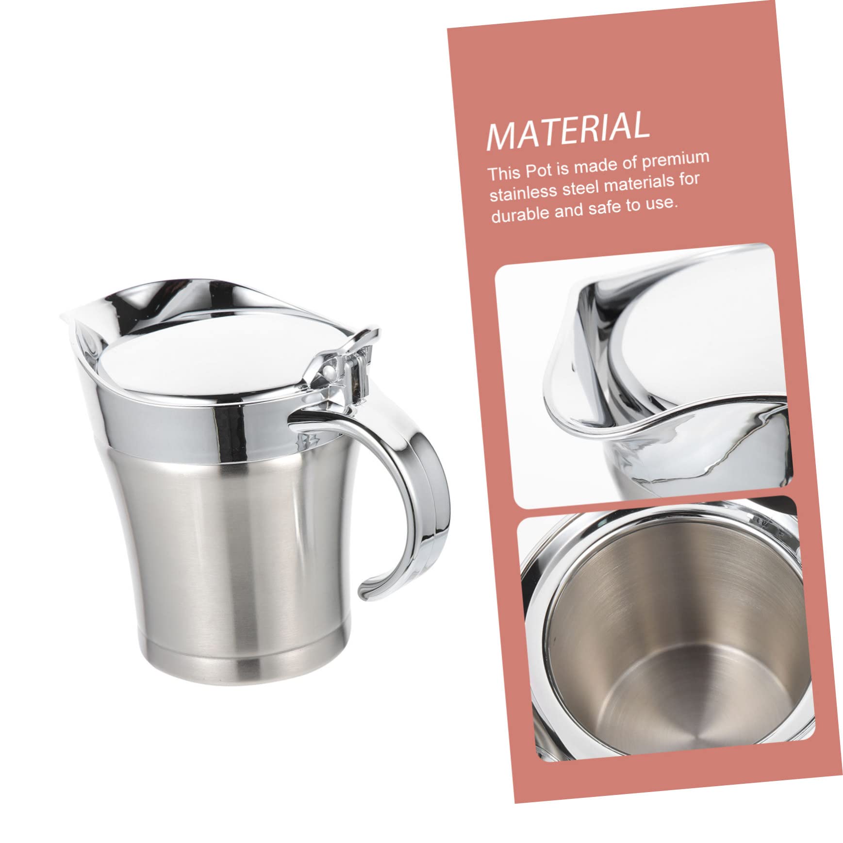 Dispensador de Salsa Vertedor Conveniente de 500ml de Acero Inoxidable y Diseño Antigoteo para Servir Hogar o Restaurante
