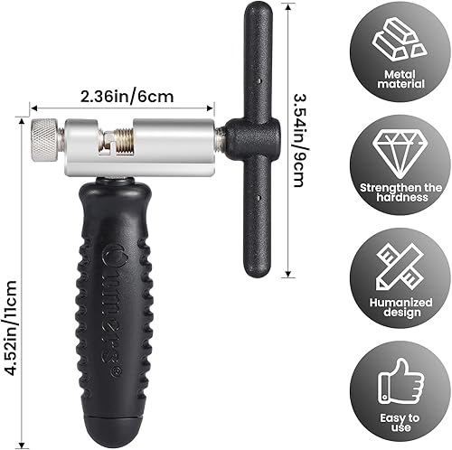 Miniatura 9 de Oumers Herramienta rompedor de bicicleta Chian universal para cadenas de 7, 8, 9, 10, 11 velocidades, quita las cadenas oxidadas fácilmente. Un