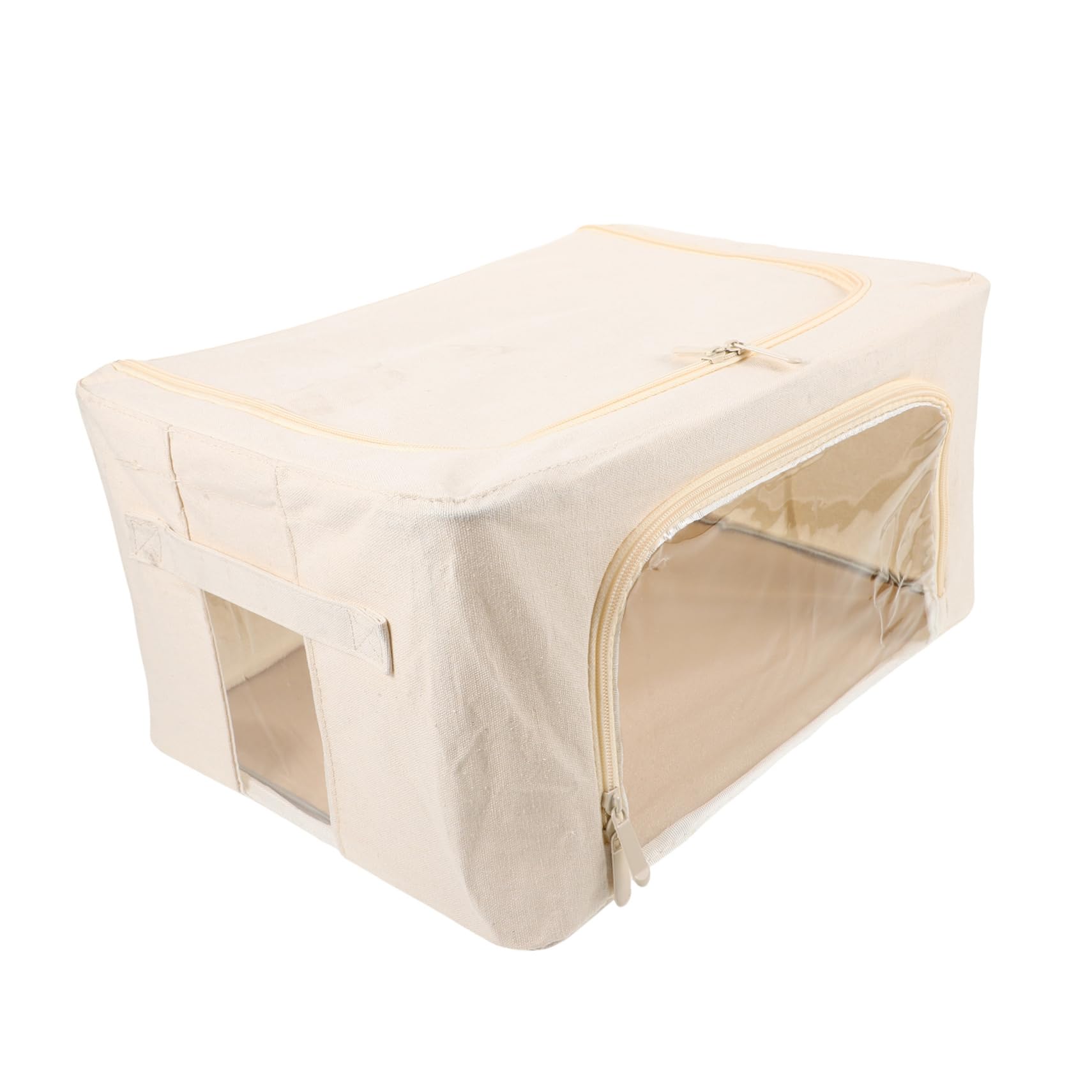 Beige Aufbewahrungstasche für Bettdecken, Faltbar, Atmungsaktiv, 22l