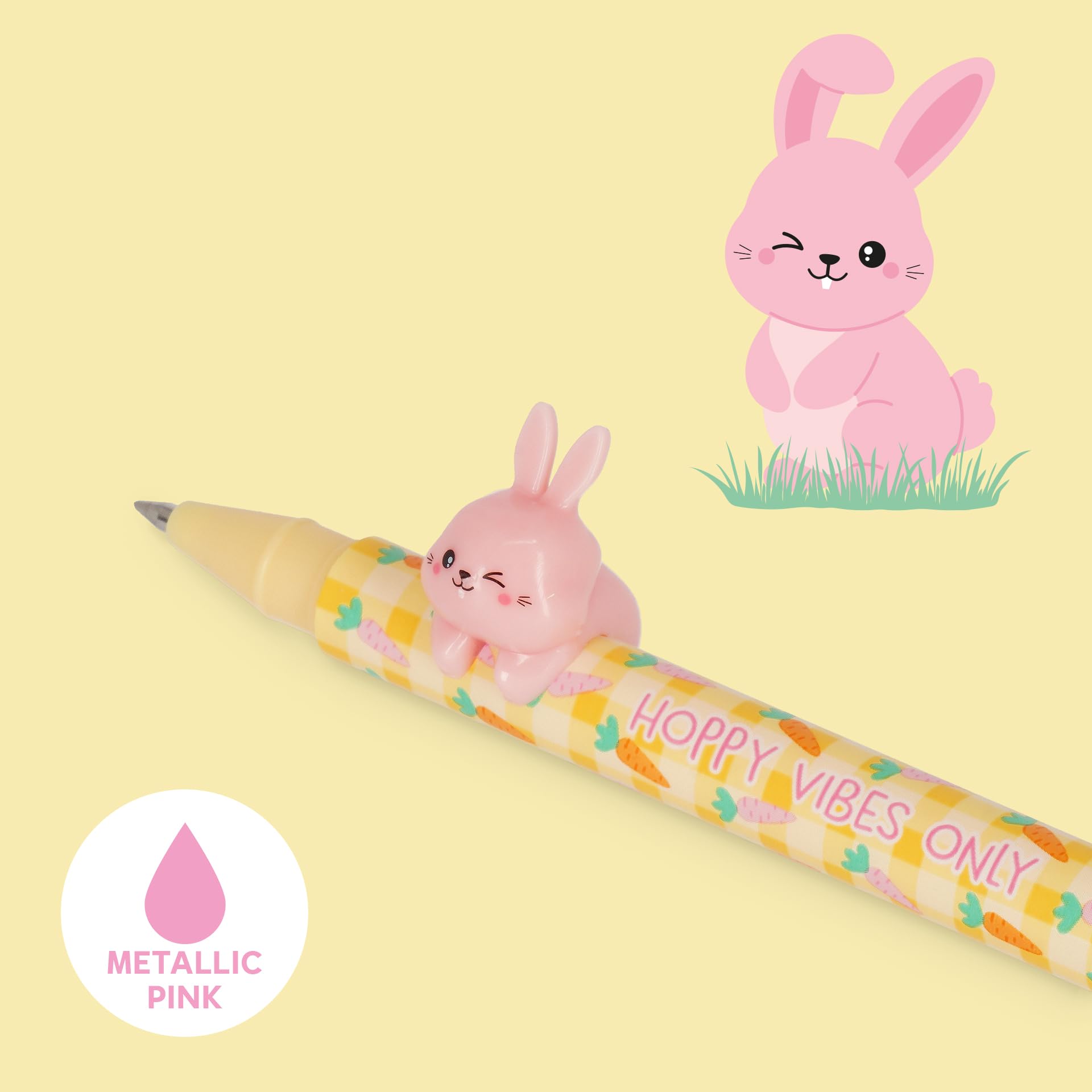 Legami Set di 2 Penne Gel Lovely Friends, Edizione Limitata, Inchiostro Rosa e Viola