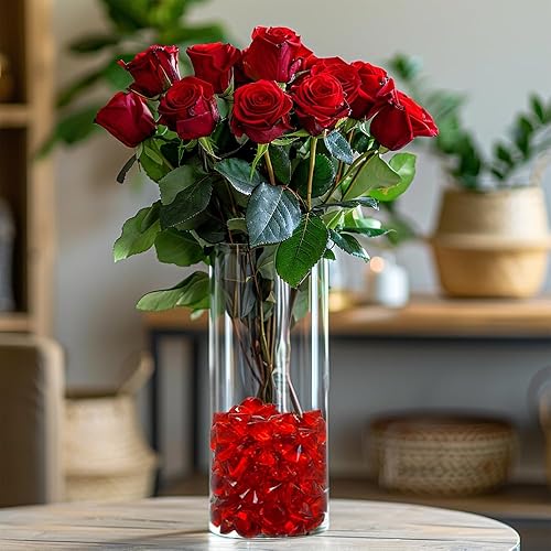 Miniatura 3 de HappyFiller 250 gemas piratas de diamantes acrílicos rojos de 0.78 pulgadas, dispersión de mesa, centros de mesa de boda, confeti de fiesta,