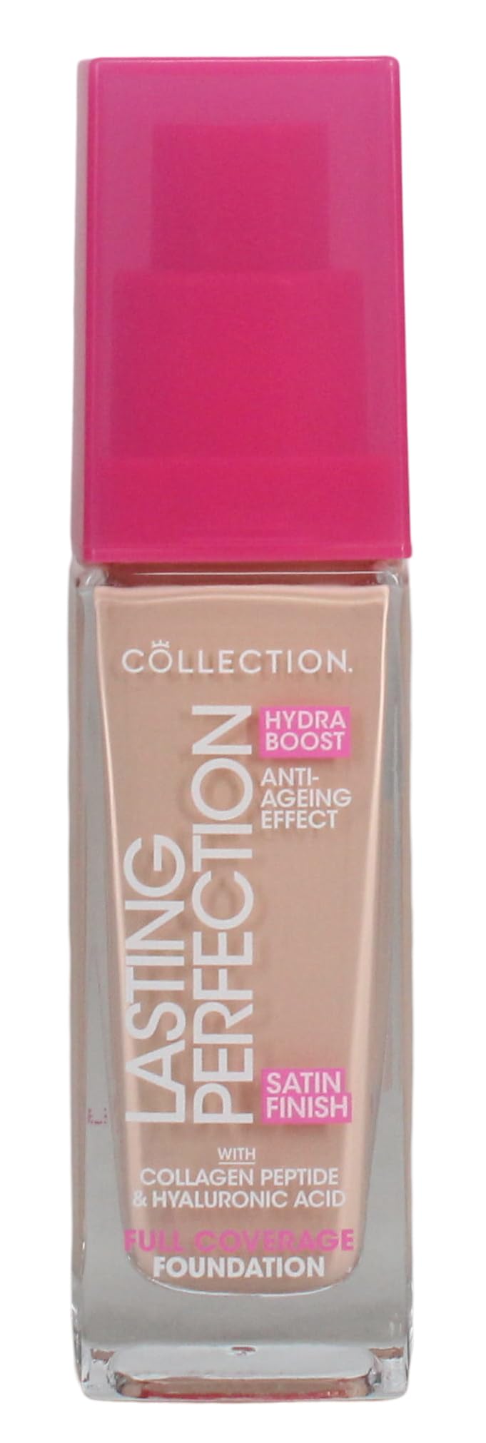 CollectionCosmetics Lasting Perfection Satin Foundation, Full Coverage, with Hyaluronic Acid, 1N Rose Porcelain Neutral 27ml