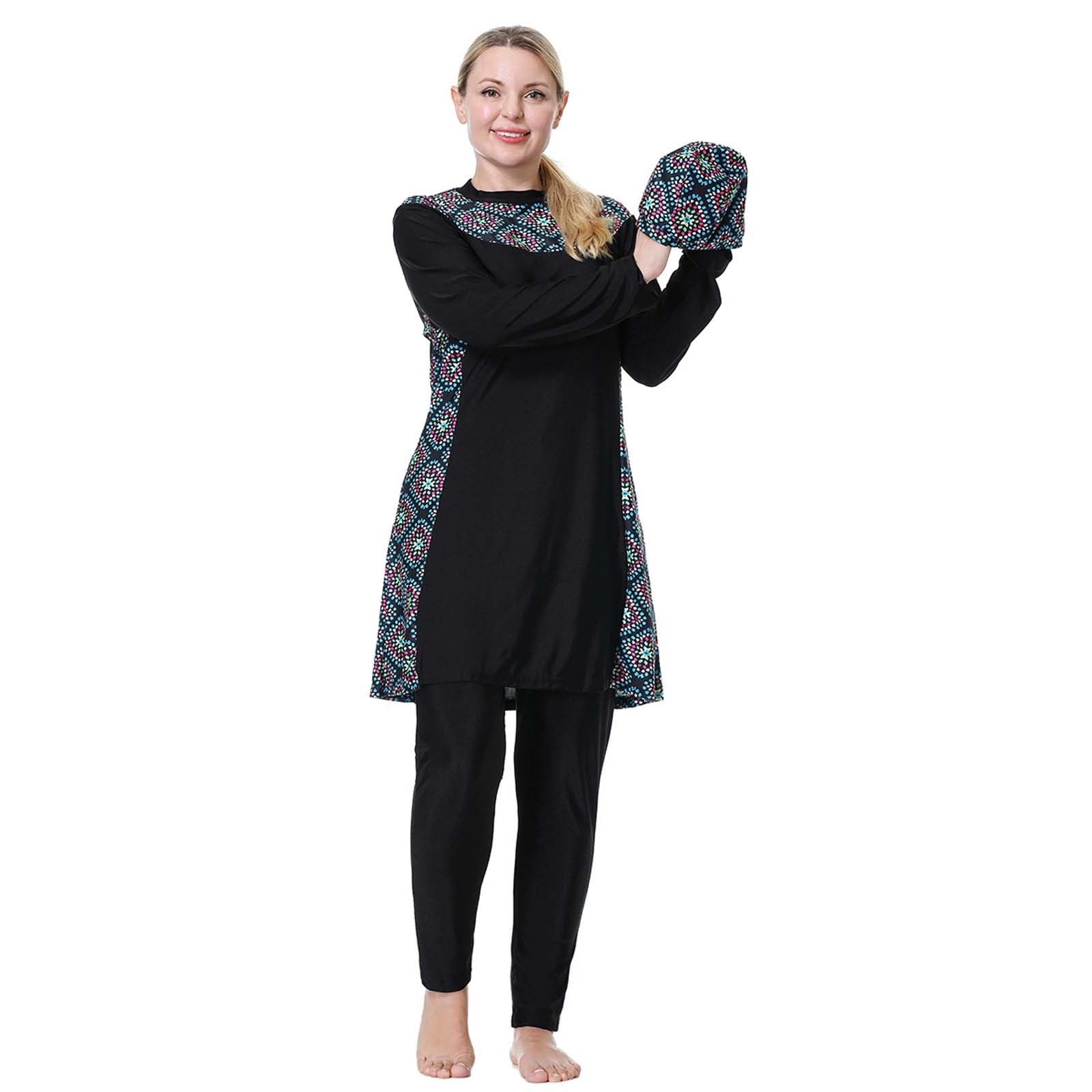 Costume di Bagno Donna da Musulmano Donna, Ampio E Oversize, Bikini, Completo con Copertura Completa Costumi Interi Tankini