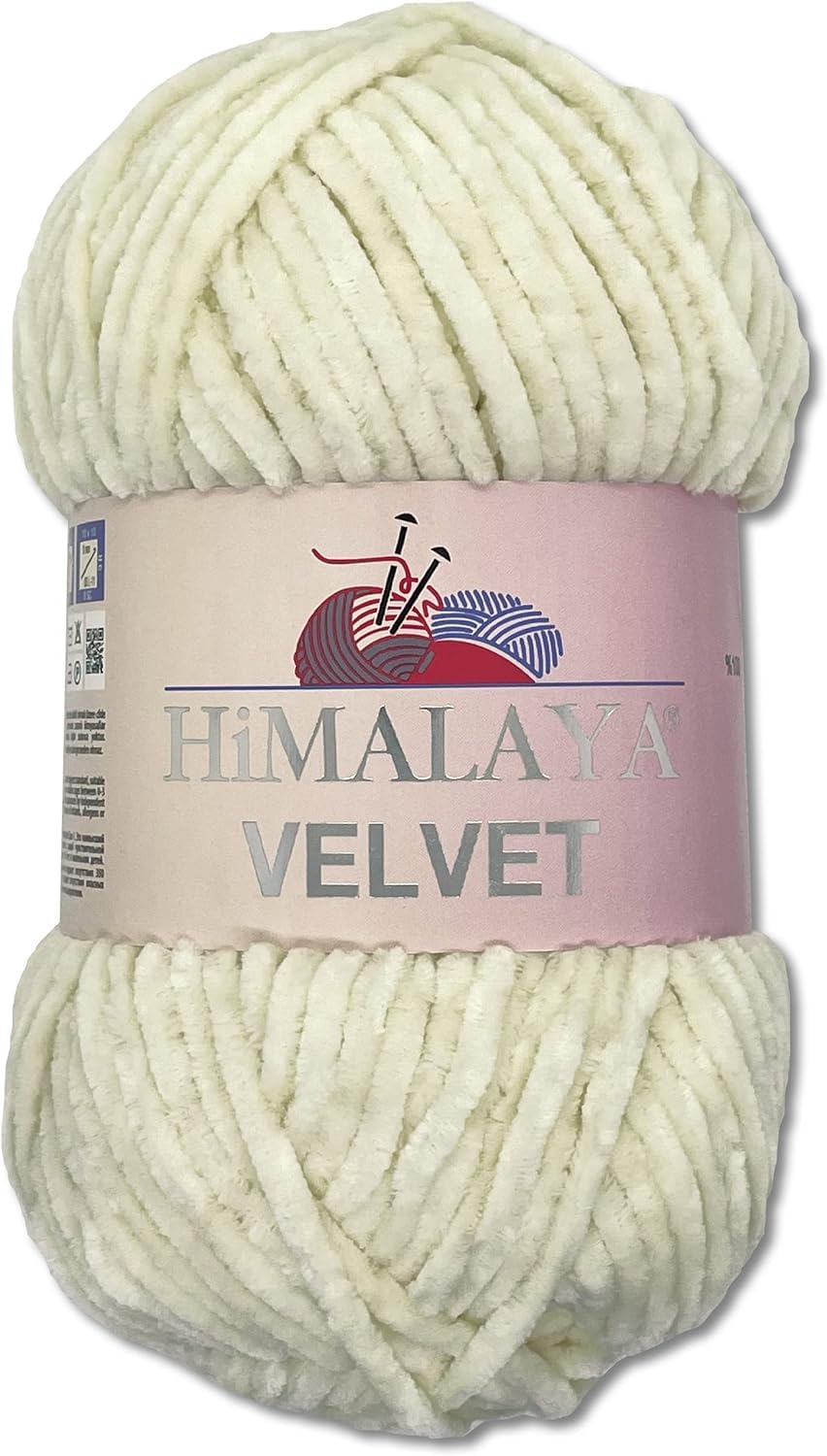 Osuter Lana Ciniglia Per Uncinetto – 600g (6 Gomitoli Da 100g) Himalaya Dolphin – Velluto Morbido Grigio Chiaro + Set Uncini