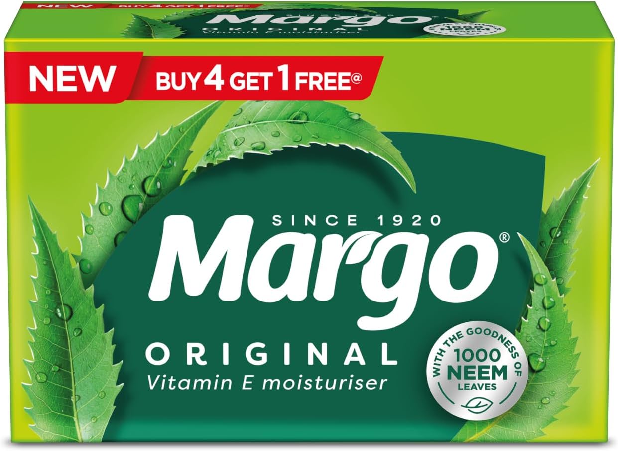 Original Neem Soap 100g X 5 | Powered With Goodness of 1000 Natural Neem Leaves | Soap for Clear and Beautiful Skin | Infused with Vitamin E for Moisturising