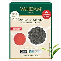 VAHDAM, Tè Nero Foglie (340g, 170+ Porzioni) Alto Tenore di Caffeina | FORTE, RICCO E MALTATO | Sottovuoto | The Nero Foglie Monorigine di Prima Qualità