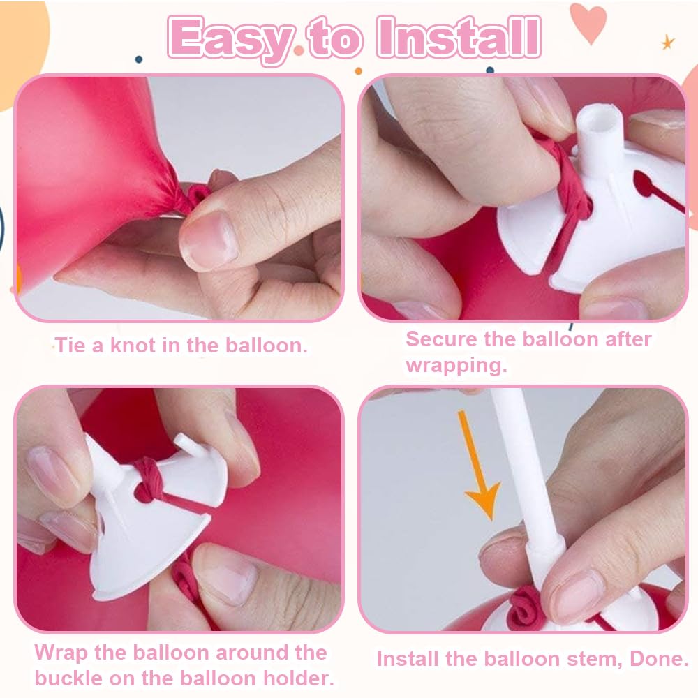 WEFHEF 100 Pezzi Bastoncini per Palloncini Riutilizzabili Bastoncini Porta Palloncini Supporto per Palloncini per Decorazioni di Compleanno Feste Matrimoni Centrotavola e Occasioni Speciali