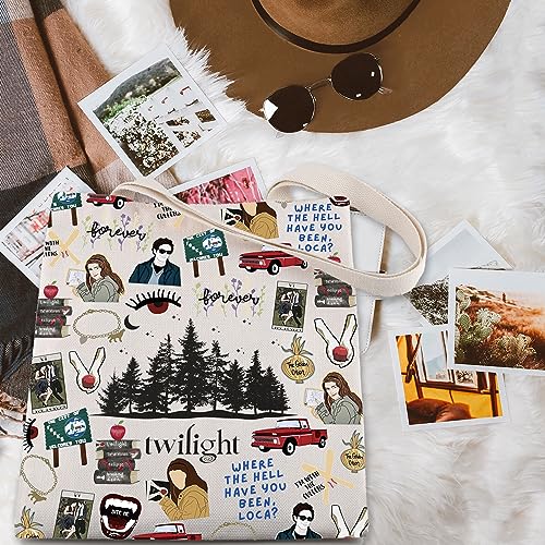 Twilight Edward's Girl Forks Vampire Lover Tote Bag - City Of Forks Inspired Gift, White - Image 3