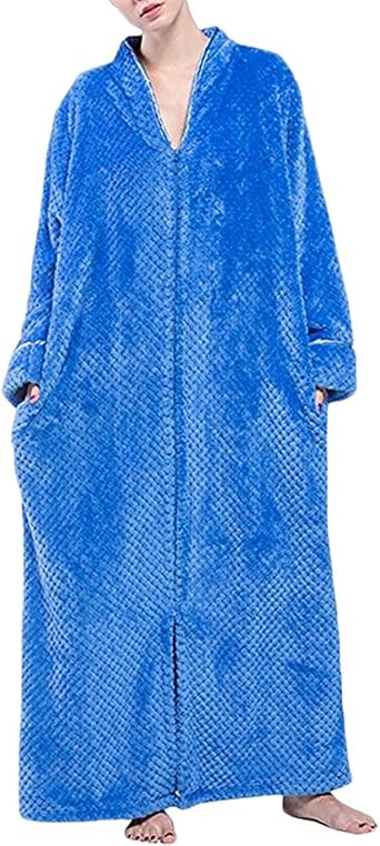 Acrossage Long Bath Robe for Womens Plush Soft Fleece Bathrobes Nightgown Ladies Pajamas Sleepwear Housecoat