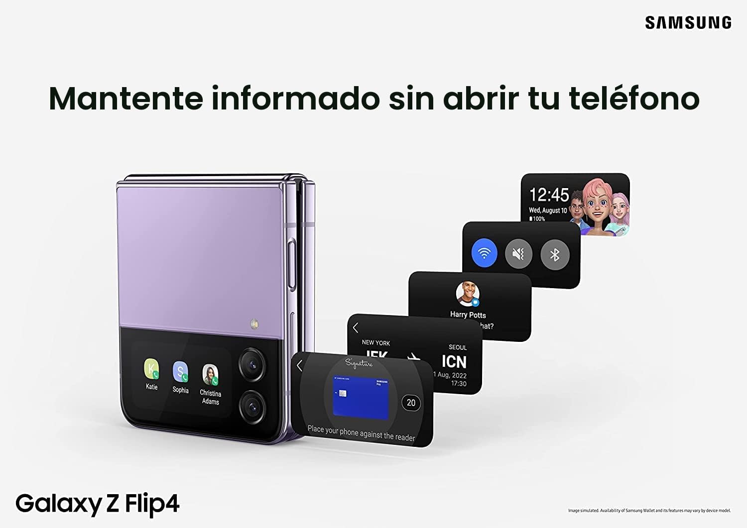 Amazon.com: Samsung Galaxy Z Flip 4 5G, versión de EE. UU., 128 GB